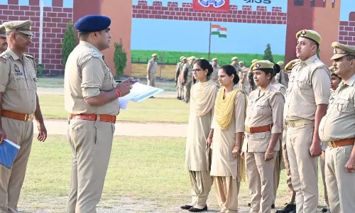 Bareilly: SSP अनुराग आर्य ने परेड का निरीक्षण किया Bareilly: SSP अनुराग आर्य ने परेड का निरीक्षण किया