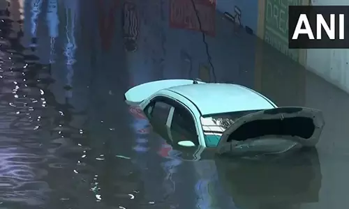 Delhi में भारी बारिश के कारण सड़कें जलमग्न हो गईं, पेड़ उखड़ गए