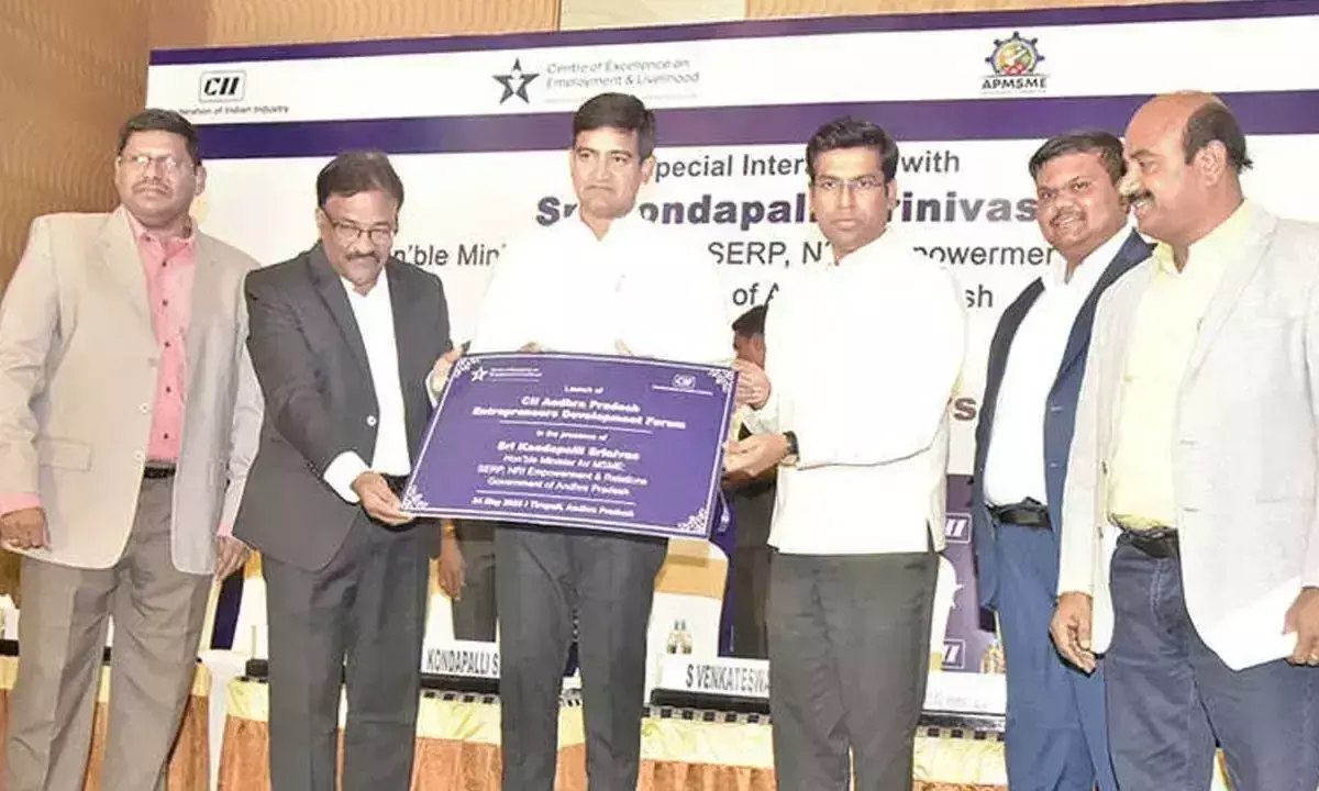 Andhra: मंत्री श्रीनिवास ने नए उद्यमिता अभियान का शुभारंभ किया Andhra: मंत्री श्रीनिवास ने नए उद्यमिता अभियान का शुभारंभ किया