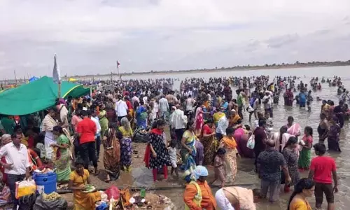 Telangana के राज्यपाल जिष्णु देव वर्मा कालेश्वरम पहुंचे