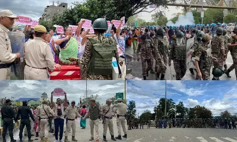 Manipur में माफ़ी की मांग को लेकर उग्र प्रदर्शन, महिलाओं पर टूटा हिंसा का कहर Manipur में माफ़ी की मांग को लेकर उग्र प्रदर्शन, महिलाओं पर टूटा हिंसा का कहर