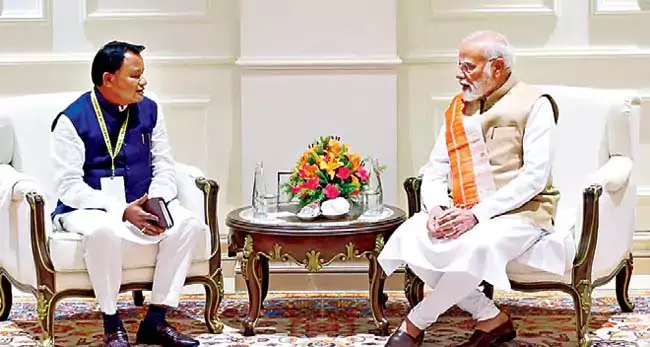 CM Majhi : प्रधानमंत्री नरेंद्र मोदी और स्वास्थ्य मंत्री जेपी नड्डा से मुलाकात की CM Majhi : प्रधानमंत्री नरेंद्र मोदी और स्वास्थ्य मंत्री जेपी नड्डा से मुलाकात की
