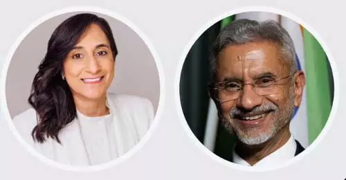 जयशंकर ने कनाडा की विदेश मंत्री अनीता आनंद से भारत-कनाडा संबंधों पर चर्चा की जयशंकर ने कनाडा की विदेश मंत्री अनीता आनंद से भारत-कनाडा संबंधों पर चर्चा की