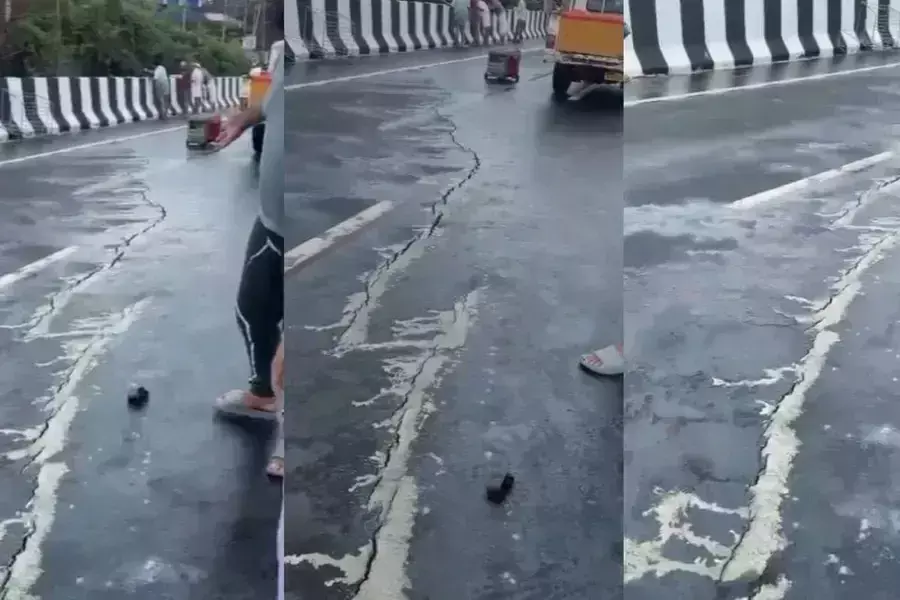 Malappuram में छह लेन वाले राजमार्ग पर फिर दरार आई इस बार कक्कनचेरी में Malappuram में छह लेन वाले राजमार्ग पर फिर दरार आई इस बार कक्कनचेरी में