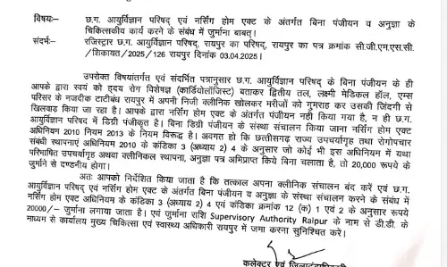 रायपुर में फर्जी कार्डियोलॉजिस्ट डॉक्टर का भंडाफोड़ रायपुर में फर्जी कार्डियोलॉजिस्ट डॉक्टर का भंडाफोड़