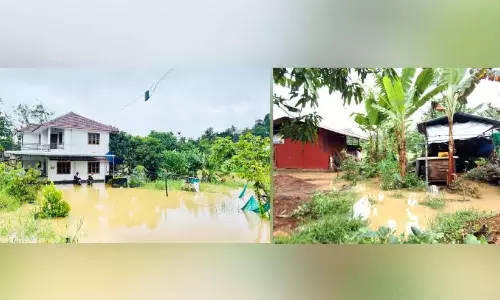 बाणासुर नहर के निर्माण के लिए नहर को मिट्टी से ढक दिया गया  ; बाढ़ के खतरे में घर
