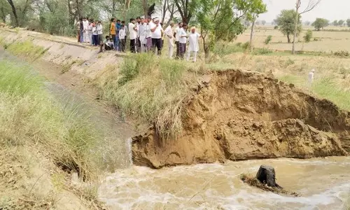 Haryana : सिरसा में नहर फिर टूटी Haryana : सिरसा में नहर फिर टूटी