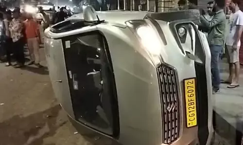 कार दौड़ा रहा था नशे में, ठोकर से गाय की मौत