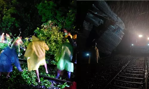 Kozhikode में भारी बारिश के बाद ट्रैक पर मलबा आने से रेल सेवा बाधित