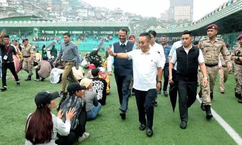 PM ने प्रधानमंत्री मोदी के दौरे के लिए पलजोर स्टेडियम में तैयारियों की समीक्षा की