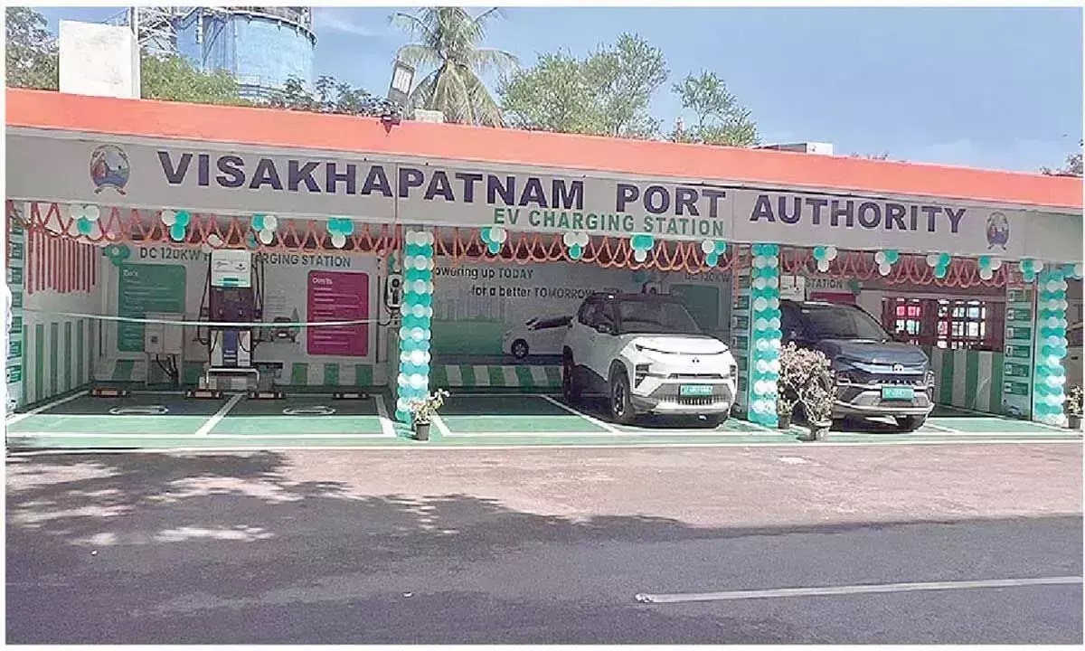 Andhra: इलेक्ट्रिक वाहन चार्जिंग स्टेशन का उद्घाटन Andhra: इलेक्ट्रिक वाहन चार्जिंग स्टेशन का उद्घाटन