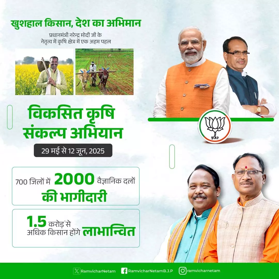 वैज्ञानिक सोच से खेती को मिलेगी नई उड़ान: मंत्री नेताम वैज्ञानिक सोच से खेती को मिलेगी नई उड़ान: मंत्री नेताम