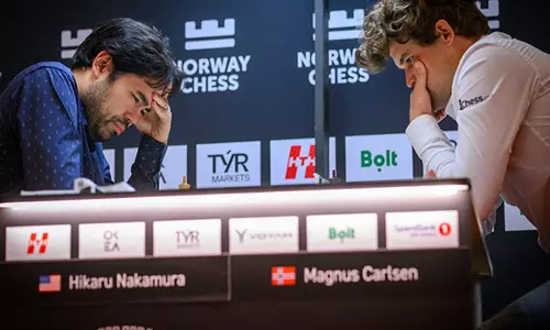 Hikaru Nakamura, अर्जुन एरिगैसी ने राउंड 2 के बाद नॉर्वे शतरंज में बढ़त बनाई Hikaru Nakamura, अर्जुन एरिगैसी ने राउंड 2 के बाद नॉर्वे शतरंज में बढ़त बनाई