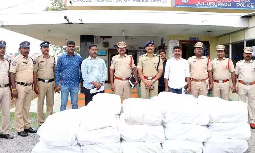 Kothagudem पुलिस ने 4.15 करोड़ रुपये का गांजा जब्त किया, दो गिरफ्तार