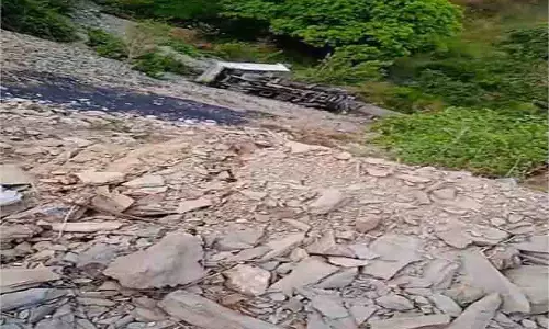 Uttarakhand: अनियंत्रित होकर खाई में गिरा ट्रक, वाहन में फंसा चालक