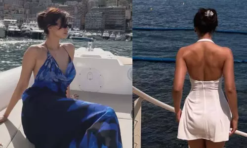 Disha Patani ने मोनाको में 18,397 रुपये की ब्लू मैक्सी और सफेद बैकलेस मिनी में धमाल मचाया