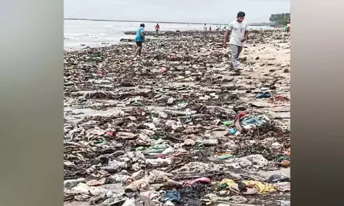 समुद्र तट पर सीवेज डंप; स्थानीय लोगों को बीमारी का डर