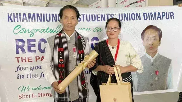 Nagaland :  पद्म श्री पुरस्कार से सम्मानित एल. हैंगथिंग के सम्मान में स्वागत समारोह आयोजित