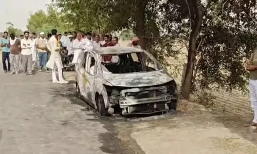 कार में जिंदा जले ड्राइवर की दर्दनाक मौत