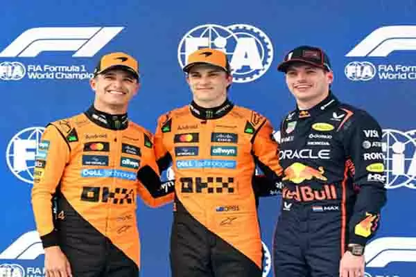 Formula 1: पियास्त्री ने नॉरिस और वेरस्टैपेन को पछाड़कर स्पेनिश जीपी में पोल पोजीशन हासिल की Formula 1: पियास्त्री ने नॉरिस और वेरस्टैपेन को पछाड़कर स्पेनिश जीपी में पोल पोजीशन हासिल की