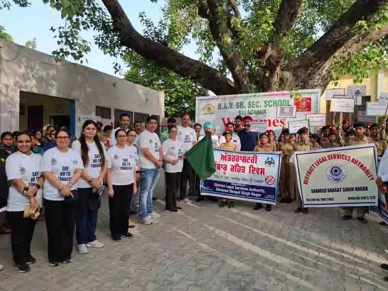 Balachaur में तंबाकू विरोधी जागरूकता रैली निकाली गई Balachaur में तंबाकू विरोधी जागरूकता रैली निकाली गई