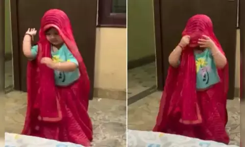 VIDEO: छोटी बच्ची ने घूंघट डालकर किया ऐसा जोरदार डांस, हिला पूरा इंटरनेट