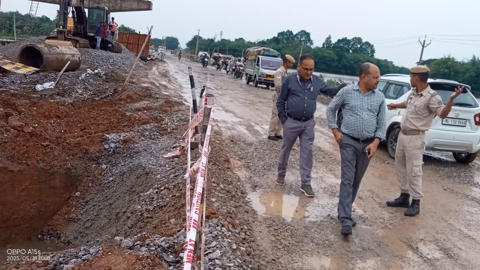 Assam : कृष्णाई-शालपारा खंड का टूटना टला एनएच-17 की मरम्मत की गई