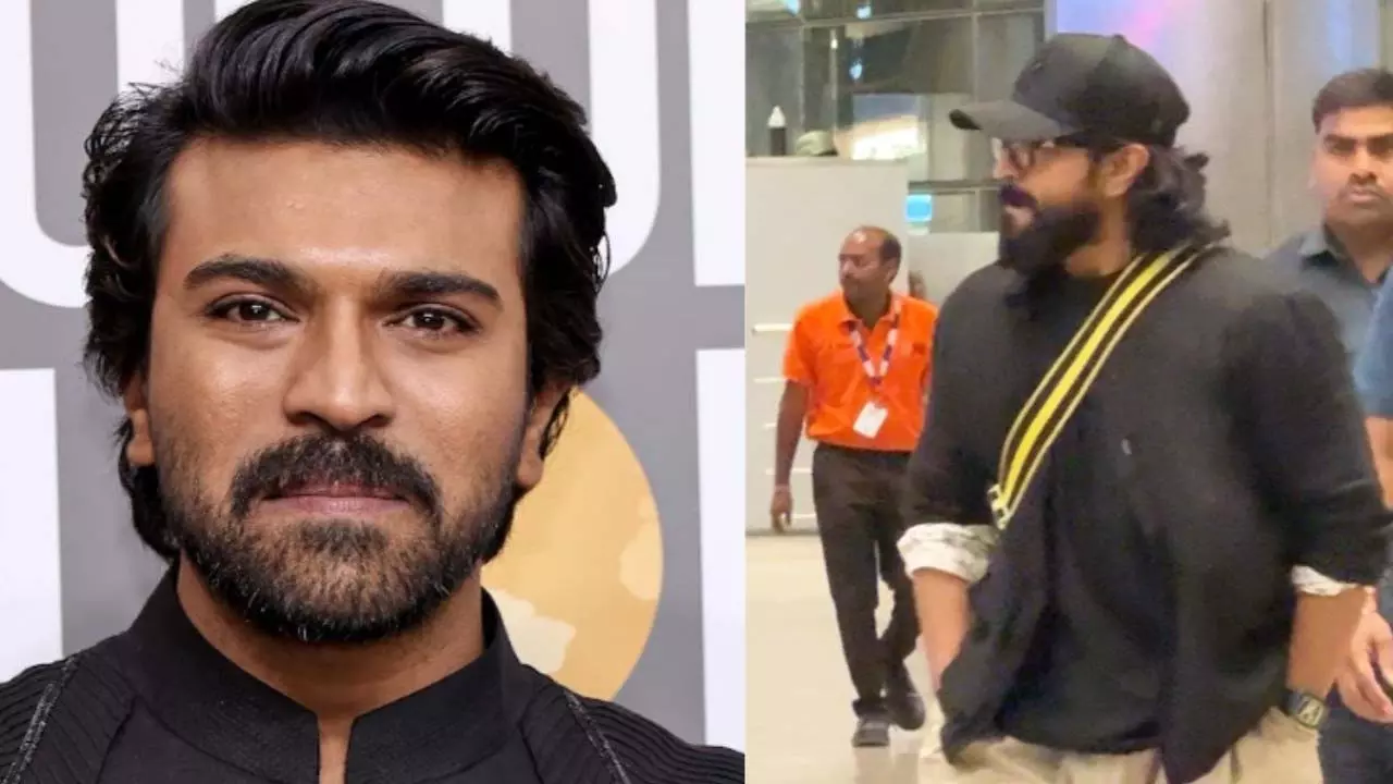 Ram Charan ने छुट्टी के बाद हैदराबाद लौटते समय अपने लंबे बालों का प्रदर्शन किया Ram Charan ने छुट्टी के बाद हैदराबाद लौटते समय अपने लंबे बालों का प्रदर्शन किया