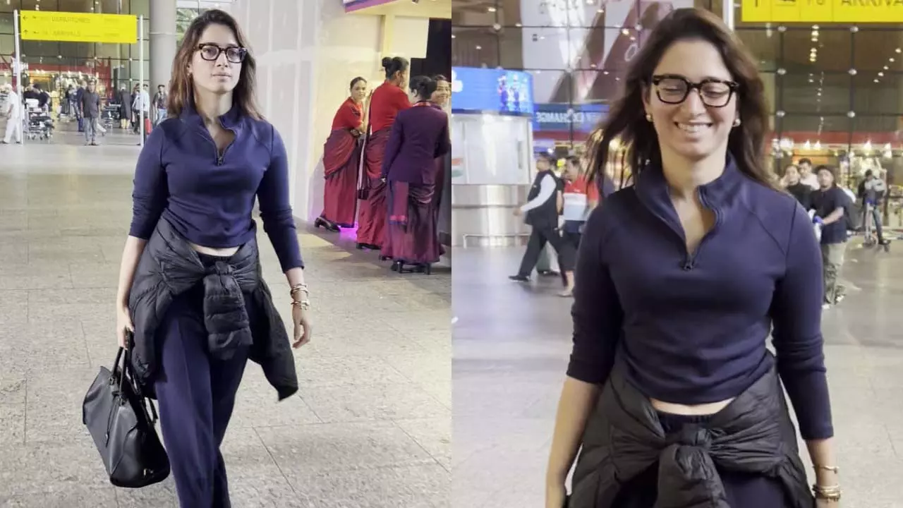 Tamannaah Bhatia ने आलसी और बिना मेकअप वाले एयरपोर्ट लुक को सामान्य बना दिया Tamannaah Bhatia ने आलसी और बिना मेकअप वाले एयरपोर्ट लुक को सामान्य बना दिया