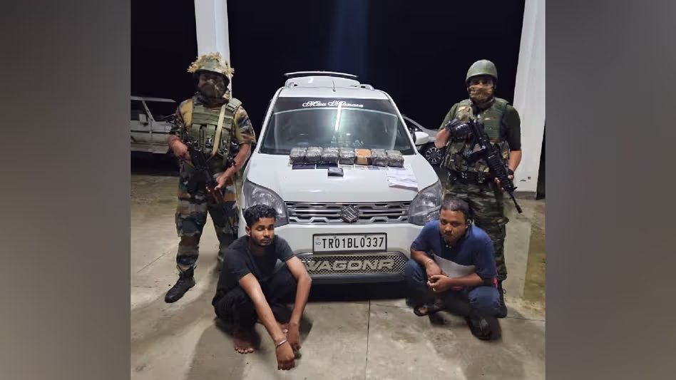 Tripura के खोवाई में 7 करोड़ रुपये मूल्य का याबा जब्त, दो गिरफ्तार Tripura के खोवाई में 7 करोड़ रुपये मूल्य का याबा जब्त, दो गिरफ्तार