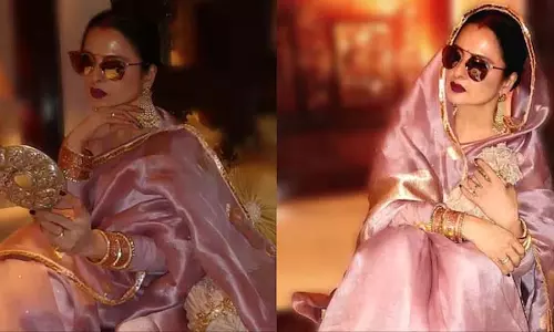 Rekha : ने रचा बनारसी साड़ी में नया स्टाइल स्टेटमेंट