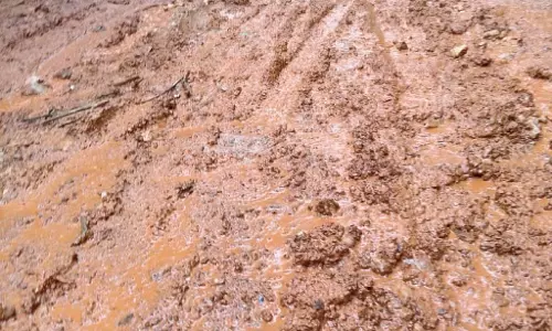 Sirsi : कीचड़ भरे मुरेगर झरने की ओर जाने वाली सड़क