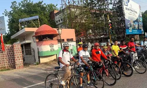 Telangana: साइकिल रैली का लक्ष्य फिट इंडिया Telangana: साइकिल रैली का लक्ष्य फिट इंडिया