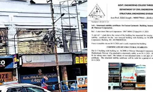 Thrissur की इमारत को स्थिर घोषित किया गया, छह महीने बाद ढह गई