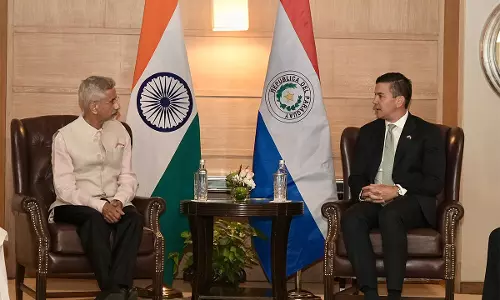 विदेश मंत्री जयशंकर ने पराग्वे के राष्ट्रपति सैंटियागो पेना पलासियोस से की मुलाकात विदेश मंत्री जयशंकर ने पराग्वे के राष्ट्रपति सैंटियागो पेना पलासियोस से की मुलाकात