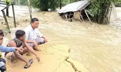 Assam:हैलाकांडी में बाढ़ से एक व्यक्ति लापता, 48 गांव जलमग्न