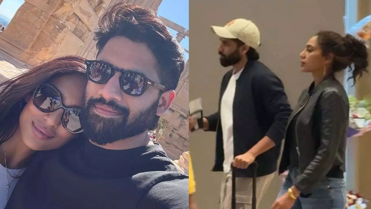 Naga Chaitanya पत्नी शोभिता धुलिपाला के साथ हैदराबाद लौटे Naga Chaitanya पत्नी शोभिता धुलिपाला के साथ हैदराबाद लौटे