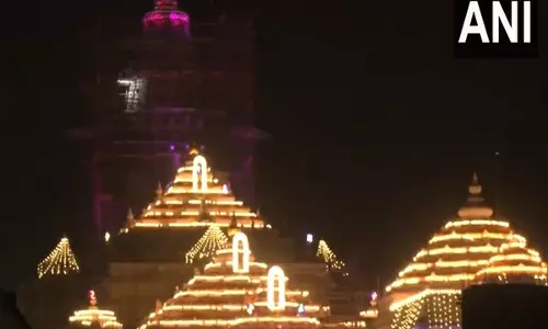 राम दरबार प्राण प्रतिष्ठा से पहले जगमगा उठा Ram Janmabhoomi मंदिर