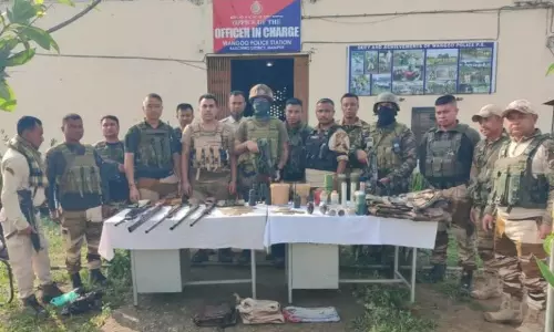 Manipur: काकचिंग में उग्रवादी शिविर का भंडाफोड़, हथियारों का बड़ा जखीरा जब्त