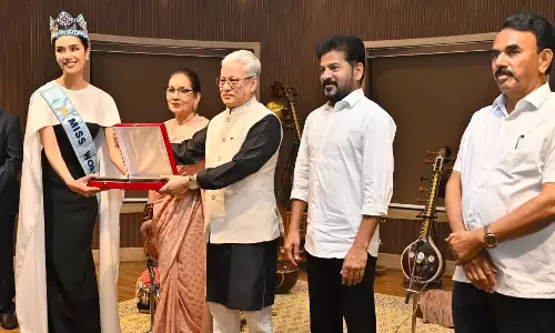 Telangana: राज्यपाल-मुख्यमंत्री ने मिस वर्ल्ड विजेताओं को सम्मानित किया