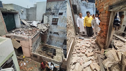 Meerut: धमाके के कारण मकान की छत गिरने से मासूम को चोटें