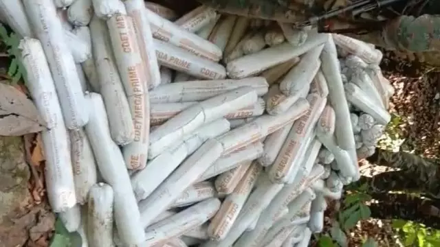 Security ने सारंडा जंगल से 700 किलोग्राम विस्फोटक किया बरामद Security ने सारंडा जंगल से 700 किलोग्राम विस्फोटक किया बरामद