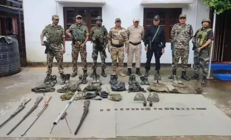 Manipur-Assam सीमा पर कुकी-जो-हमार उग्रवादी शिविर का भंडाफोड़, हथियार जब्त