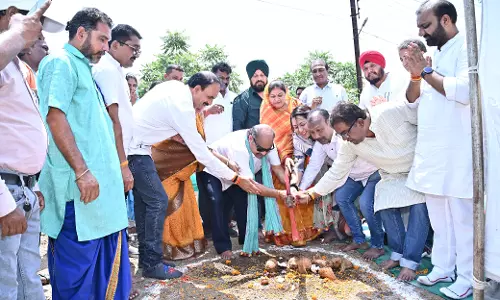 खम्हारडीह थाने के पास महाप्रभु जगन्नाथ की मौसी माता गुंडीचा का घर बनाने हुआ भूमिपूजन