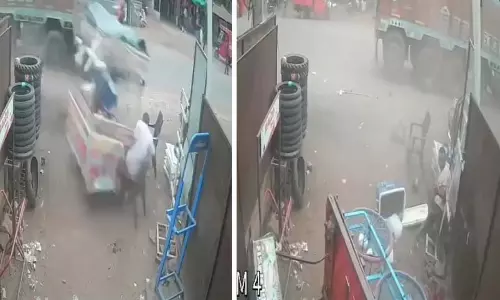 तेज रफ्तार ट्रक ने युवक को कुचलकर मार डाला; MP के शिवपुरी में नशे में धुत ड्राइवर ने राहगीरों को फेंका तेज रफ्तार ट्रक ने युवक को कुचलकर मार डाला; MP के शिवपुरी में नशे में धुत ड्राइवर ने राहगीरों को फेंका