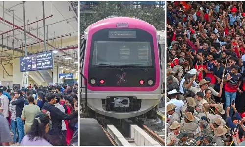 कल हमारी मेट्रो में लोगों की भारी भीड़ थी! उनमें से ज़्यादातर RCB सेलिब्रेशन के लिए आए
