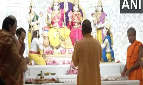 CM Yogi ने श्री राम जन्मभूमि मंदिर में राम लला के समक्ष पूजा-अर्चना की