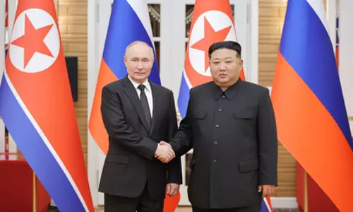 North Korea किम ने यूक्रेन के खिलाफ युद्ध में रूस का बिना शर्त समर्थन करने की कसम खाई