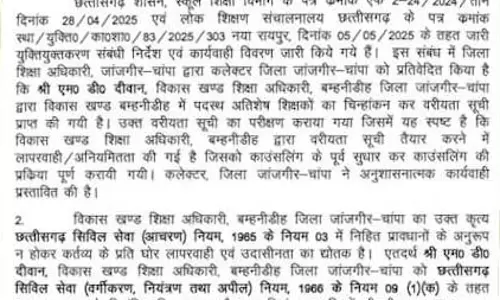 सरकार के खिलाफ युक्तियुक्तकरण को लेकर साजिश, शिक्षा अधिकारी सस्पेंड सरकार के खिलाफ युक्तियुक्तकरण को लेकर साजिश, शिक्षा अधिकारी सस्पेंड