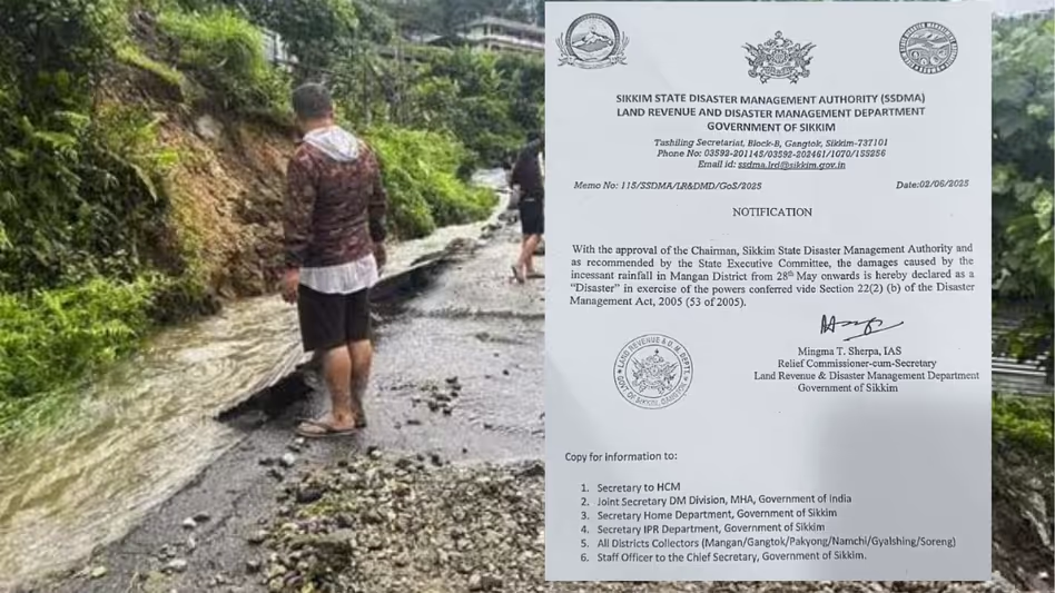 Sikkim ने आपदा प्रबंधन अधिनियम के तहत मंगन वर्षा तबाही को आपदा घोषित
